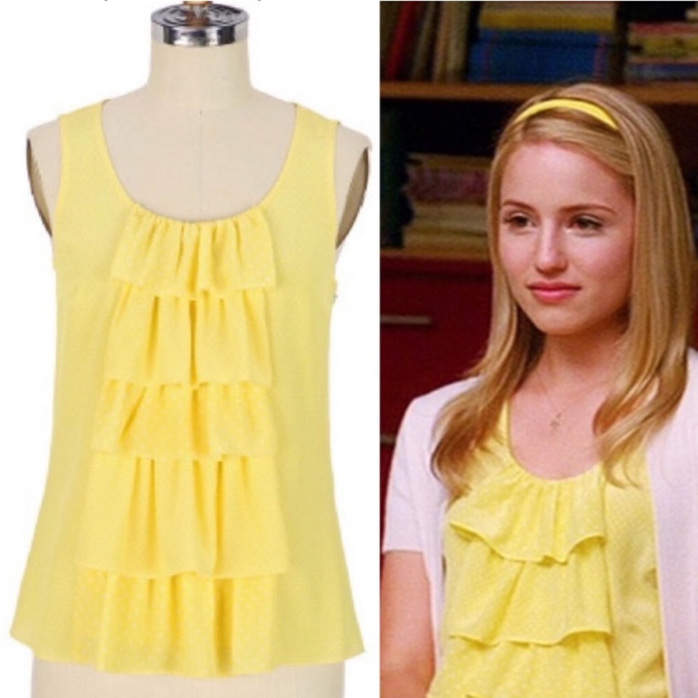 Anthropologie Silk Waterfall Sleeveless Top